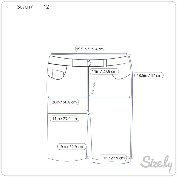 Seven7  Womens 9" Bermuda Rolled Cuff Short Stripe Stretch 12 NWT $59 - Picture 2 of 6